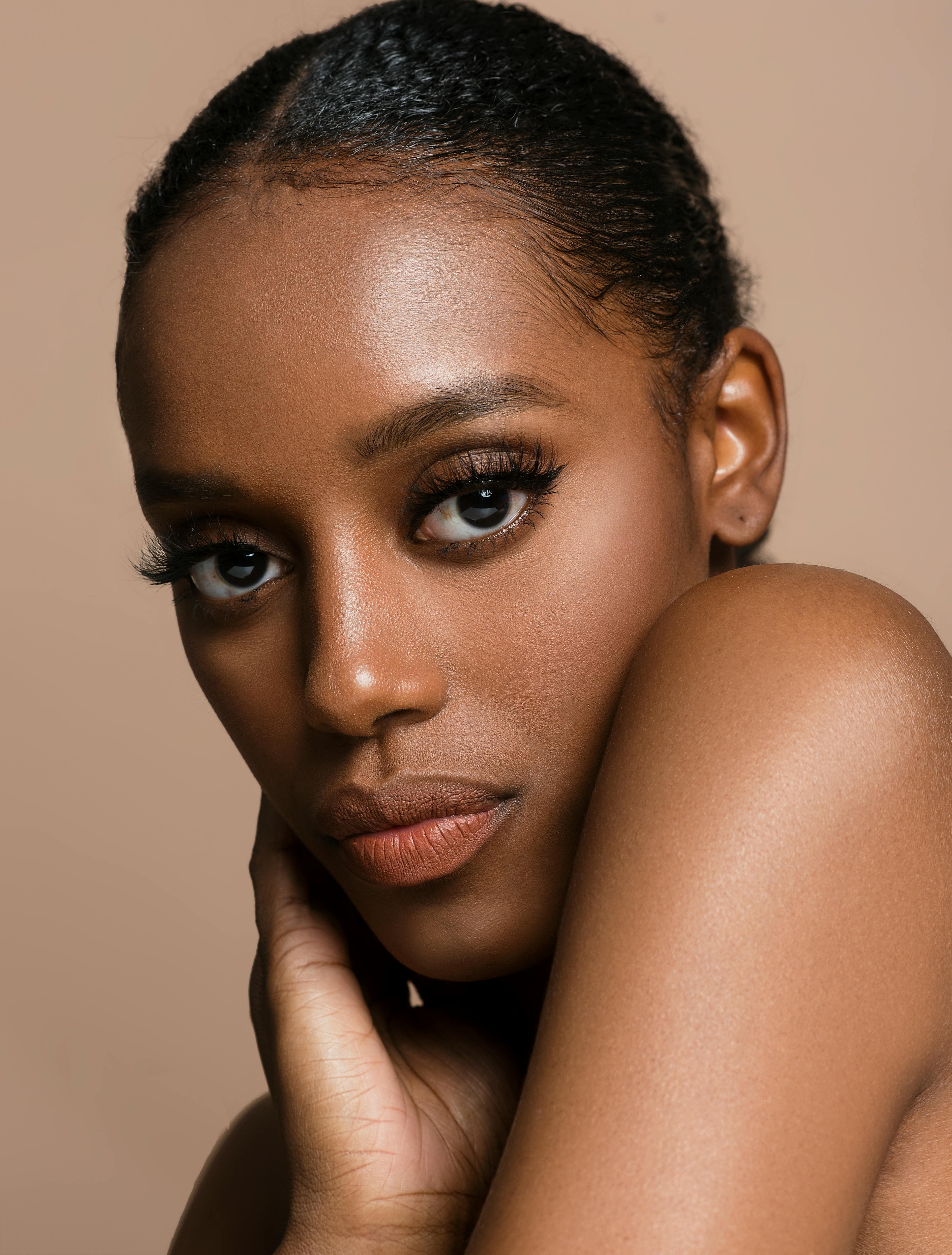 Dewy, luminous skin close-up