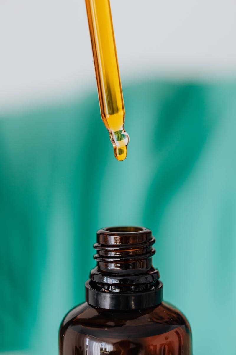 Botanical oil bottle